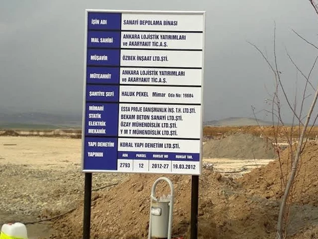 İnşaat Tabelası Uygulama 70